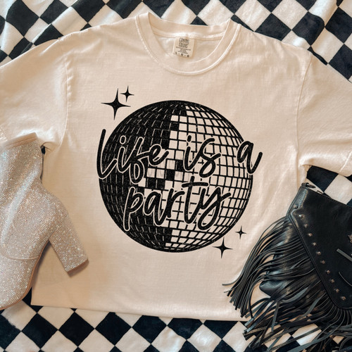 Life Is A Party Disco Ball Tee