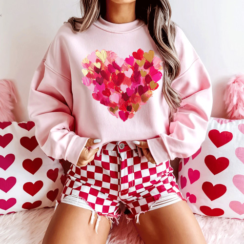 Brushstrokes Heart Valentine's Day Sweatshirt