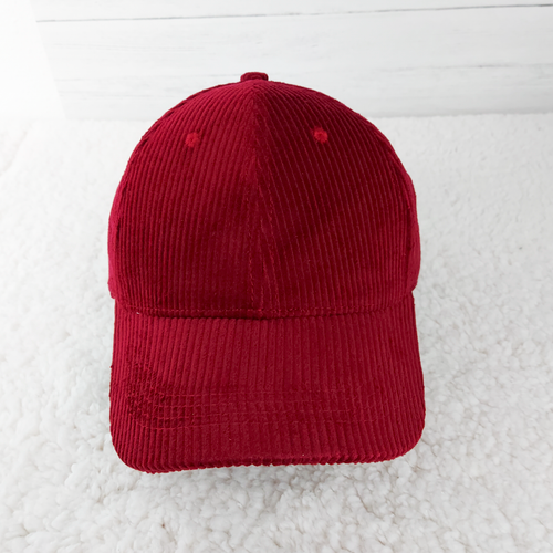 Cranberry Corduroy Hat