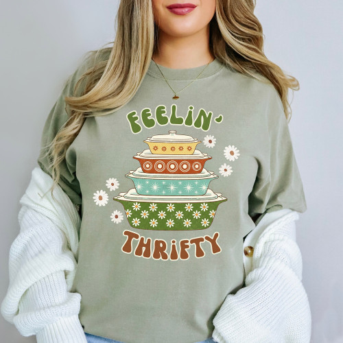 Feelin' Thrifty Vintage Dishes Tee