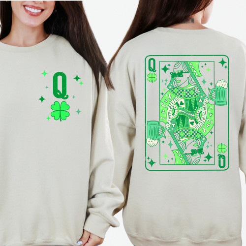 Queen Of Hearts St Patrick's Day SET Sweatshirt