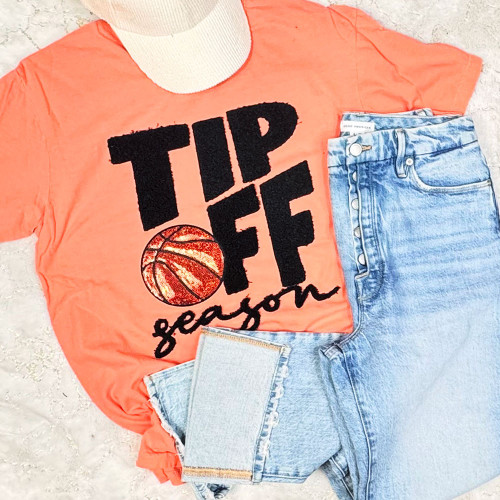 Tip Off Season Basketball Fluffy Tee