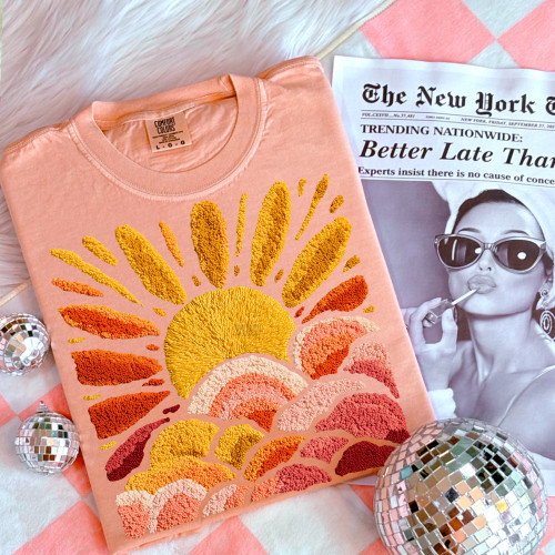 Faux Chenille Sunrise Tee