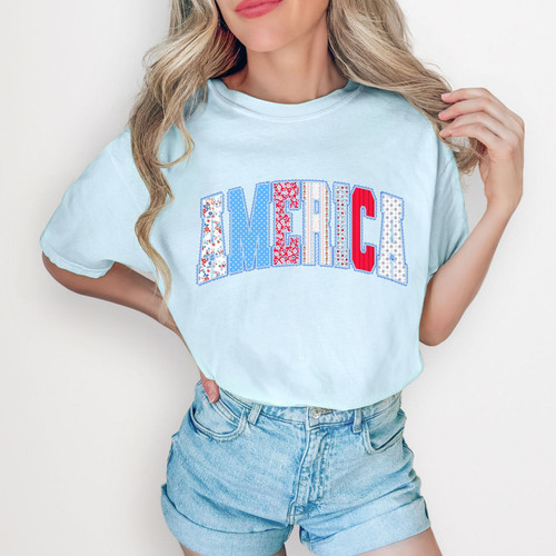 Patriotic America Patterned Tee
