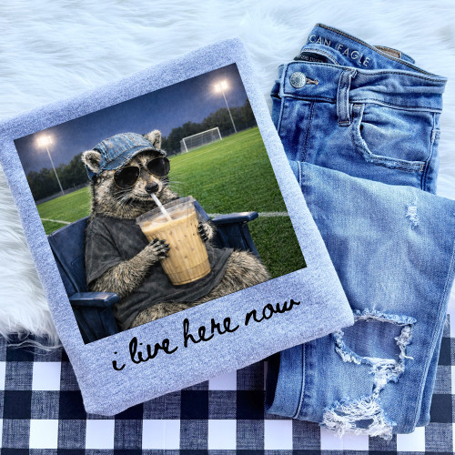 I Live Here Now Soccer Tee