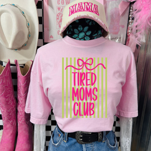 Tired Moms Club Stripes Tee