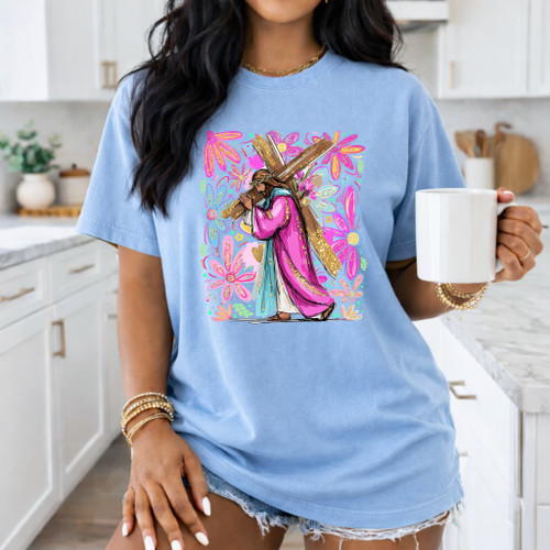 Floral Jesus Tee