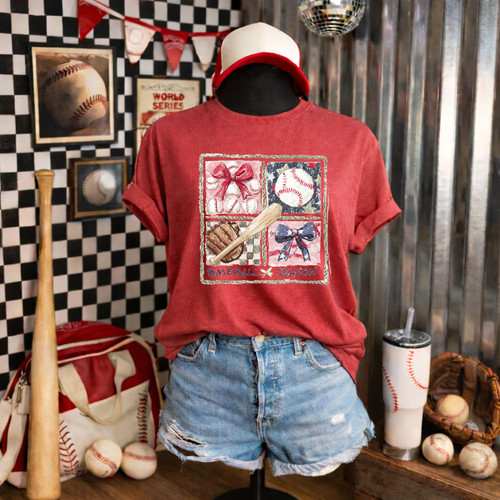 Baseball Season Collage Tee