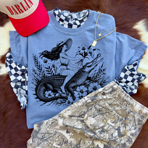 Western Gator & Girl Tee