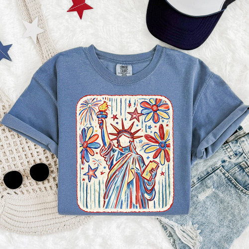 Patriotic Statue Of Liberty Tee