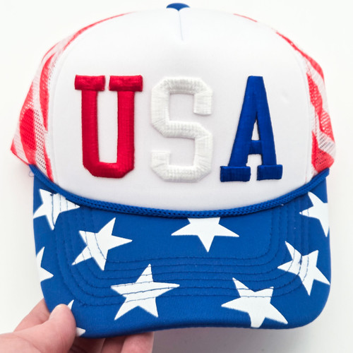 USA Puff Patch Foam Trucker Hat