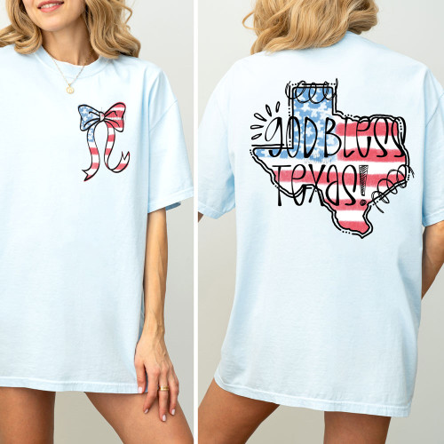 God Bless Texas Front/Back Tee
