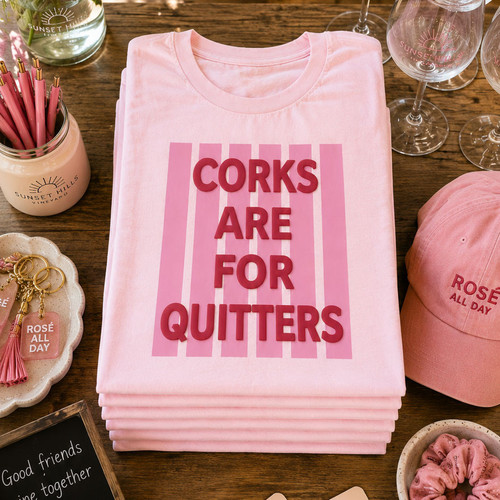 Corks Are For Quitters Puff Tee