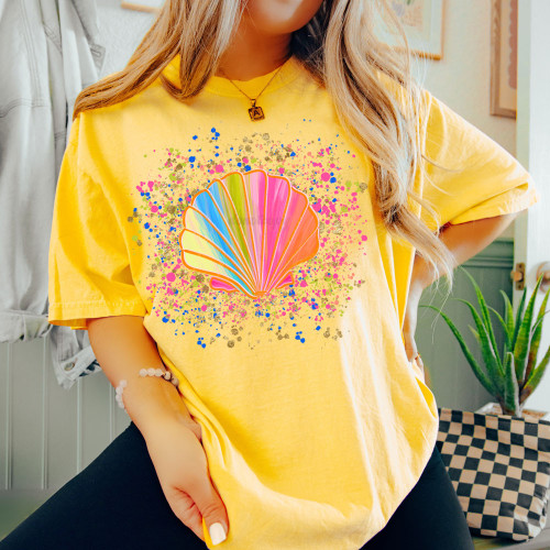 Rainbow Shell Splatter Tee