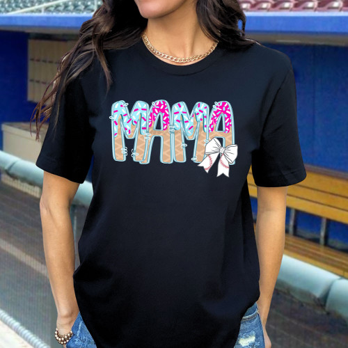 Baseball Bow Mama Sprinkles Tee