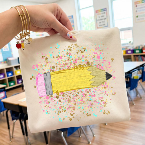 Pencil Paint Splatter Tee