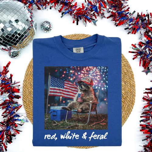Red White & Feral Tee