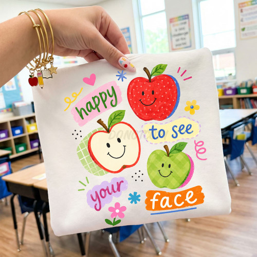 Happy To See Your Face Teacher Tee