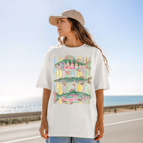 Striped Fish Trio Tee