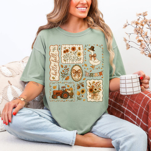 Hello Fall Cottagecore Tee