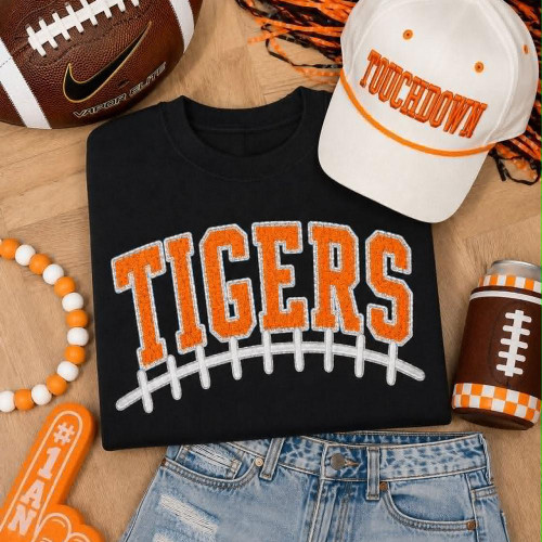 Tigers Football Laces Sweatshirt