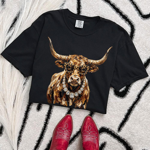 Glam Longhorn Tee