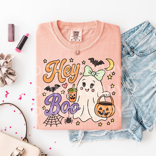 Hey Boo Bow Ghost Tee