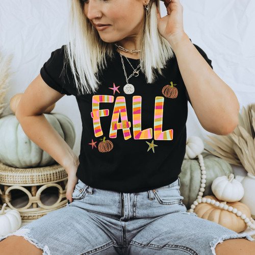 Fall Retro Stripe Tee