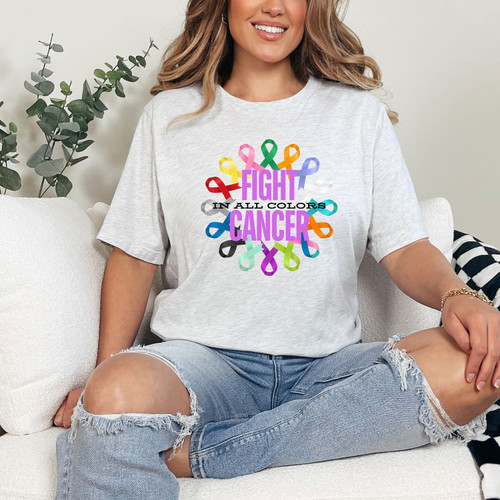 Fight Cancer In All Colors Circle Tee