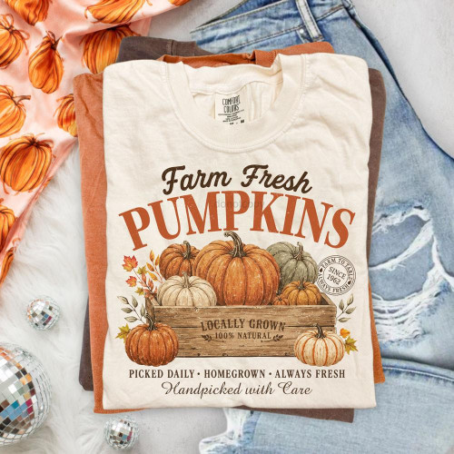Vintage Farm Fresh Pumpkins Tee