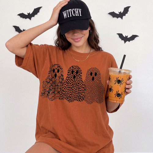 Black Pattern Ghosts Tee