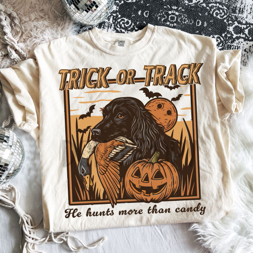 Trick or Track Hunting Dog Tee
