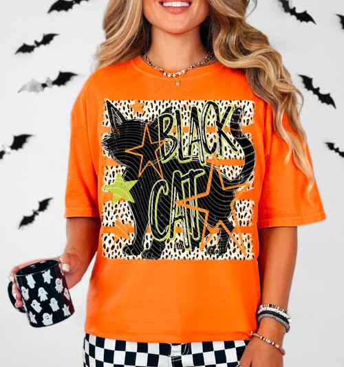 Black Cat Halloween Tee