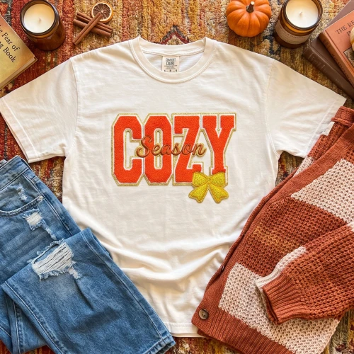 Cozy Season Chenille & Puff Tee
