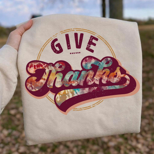 Give Thanks Retro Sweatshirt