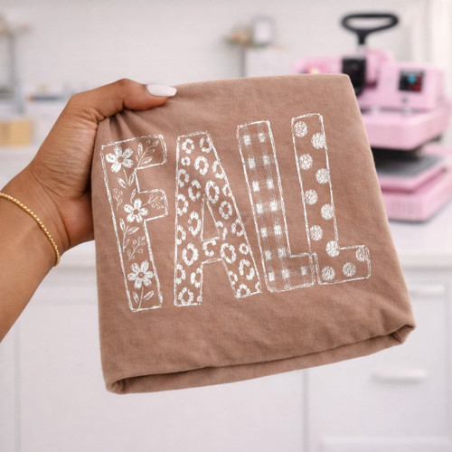 FALL Patterned Letters Tee