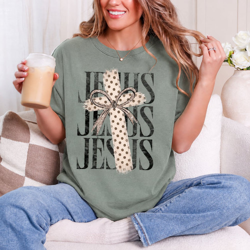 Jesus Polka Dot Cross Tee