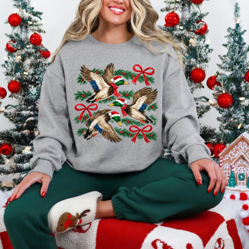 Christmas Mallard Ducks Sweatshirt