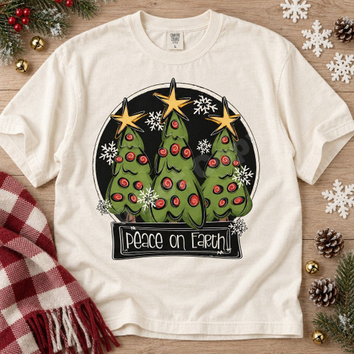 Folk Art Peace on Earth Tee