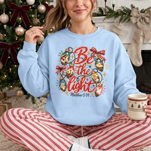 Be The Light Matthew 5:14 Christmas Sweatshirt