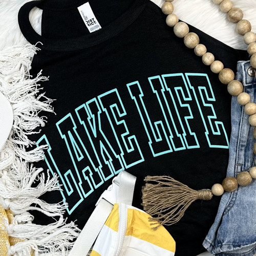 Lake Life Mint PUFF INK Rocker Tank