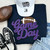 Purple Game Day Chenille Patch Crewneck Sweatshirt