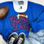 Purple Game Day Chenille Patch Crewneck Sweatshirt