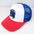 Red White And Blue Trucker Cap With FOOTBALL Embroidered Game Day Patch