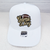 White Trucker Cap With FOOTBALL Embroidered Game Day Patch