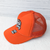 Orange Trucker Cap With FOOTBALL Embroidered Game Day Patch