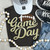 Metallic Gold Game Day Chenille Embroidered Patch Everyday Tee