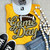 Metallic Gold Game Day Chenille Embroidered Patch Everyday Tee