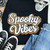 Spooky Vibes Sequins and Chenille Patch Crewneck Sweatshirt