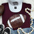 Sequin Football Chenille Patch Crewneck Sweatshirt